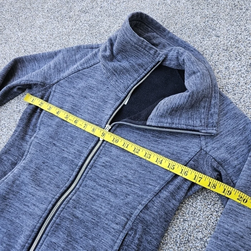 Lululemon Radiant Jacket II Heathered Core Dark Grey Full Zip Sweatshirt Size 6